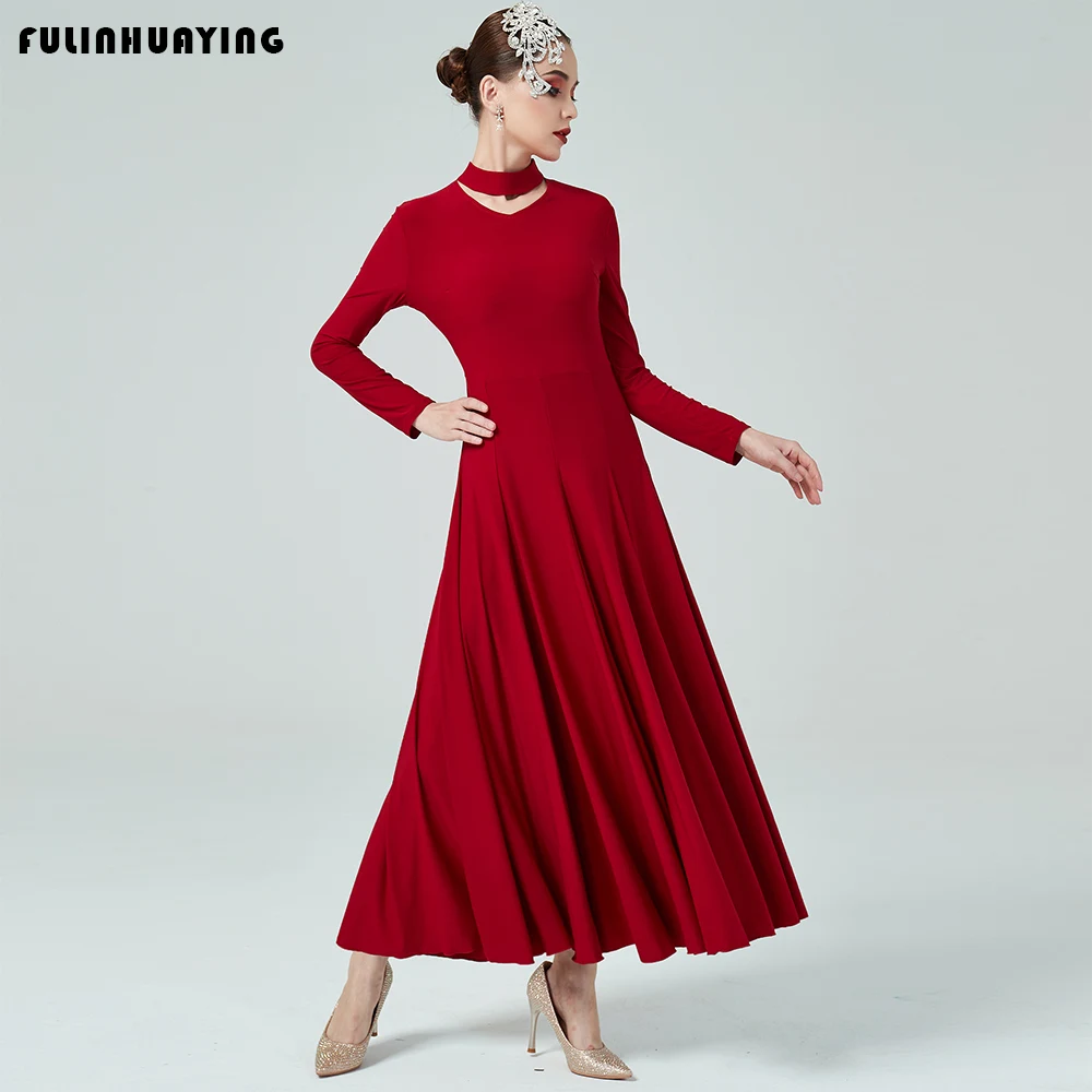 High-End Quality Women's Ballroom Dance Clothing, Standard Long-Sleeved Dance Dress, Training Outfit, Elegant Waltz Dance Dress with Large Flared Skirt
High-End Quality Women's Ballroom Dance Clothing, Standard Long-Sleeved Dance Dress, Training Outfit, Elegant Waltz Dance Dress with Large Flared Skirt