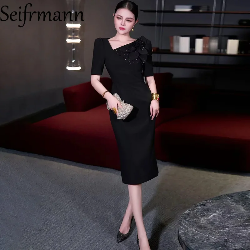 Seifrmann 2026 Summer Women's New Fashion V-neck Short Sleeve Three Dimensional Flower Nail Bead Waist cinching Bag Hip Dress
Seifrmann 2026 Summer Women's New Fashion V-neck Short Sleeve Three Dimensional Flower Nail Bead Waist cinching Bag Hip Dress