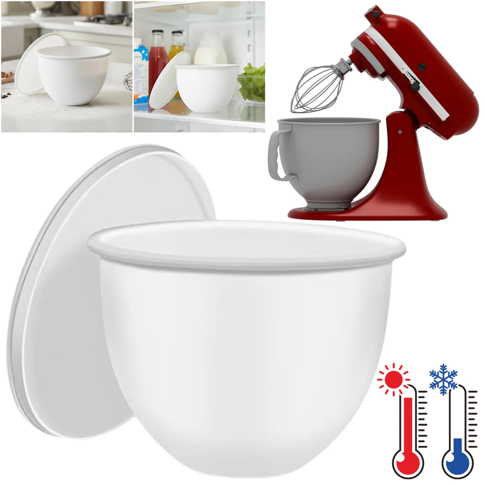 Silicone Liner Mixer Attachment Silicone Kitchen Bowl for Kitchen Aid Tilt-Head 5 Qt Mixers Accessories
Silicone Liner Mixer Attachment Silicone Kitchen Bowl for Kitchen Aid Tilt-Head 5 Qt Mixers Accessories