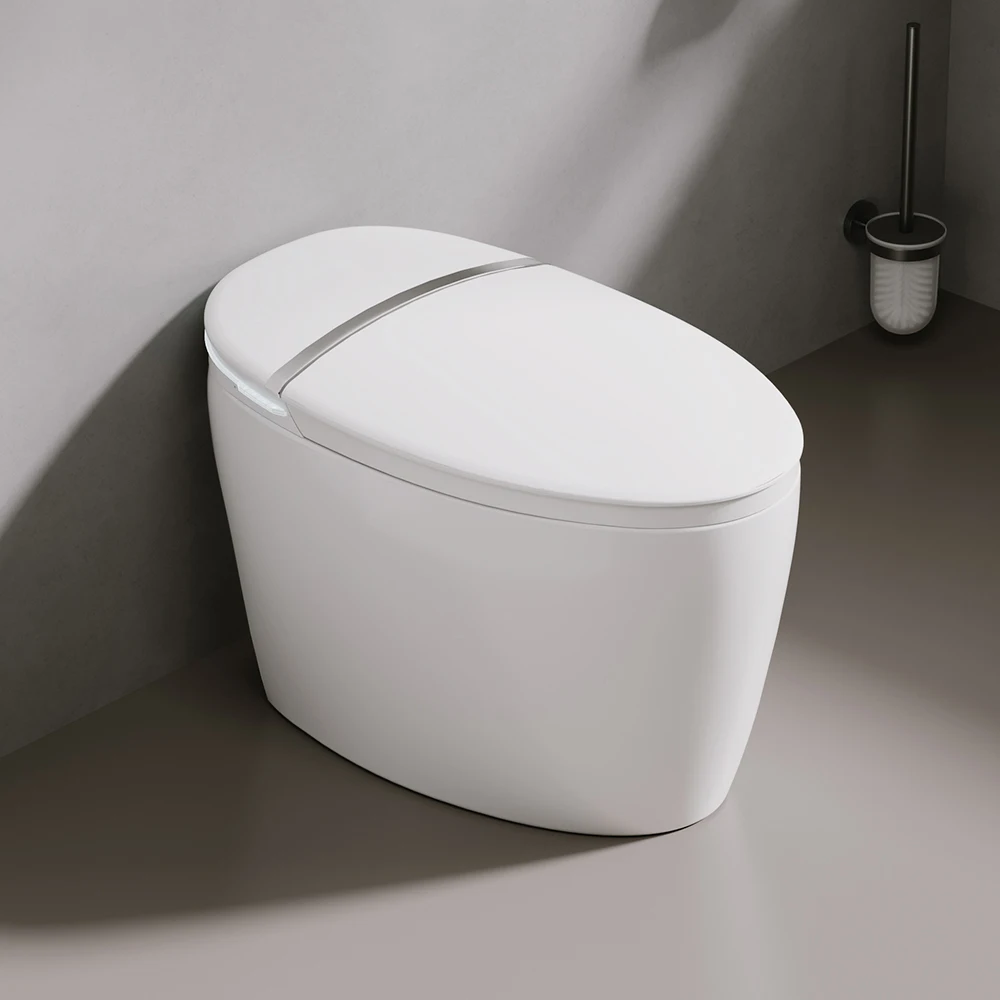 Ceramic Automatic Self Flushing S-trap Bathroom Smart Toilet Heated Seat Night Light Floor Mounted Intelligent Sanitary Toilet
Ceramic Automatic Self Flushing S-trap Bathroom Smart Toilet Heated Seat Night Light Floor Mounted Intelligent Sanitary Toilet