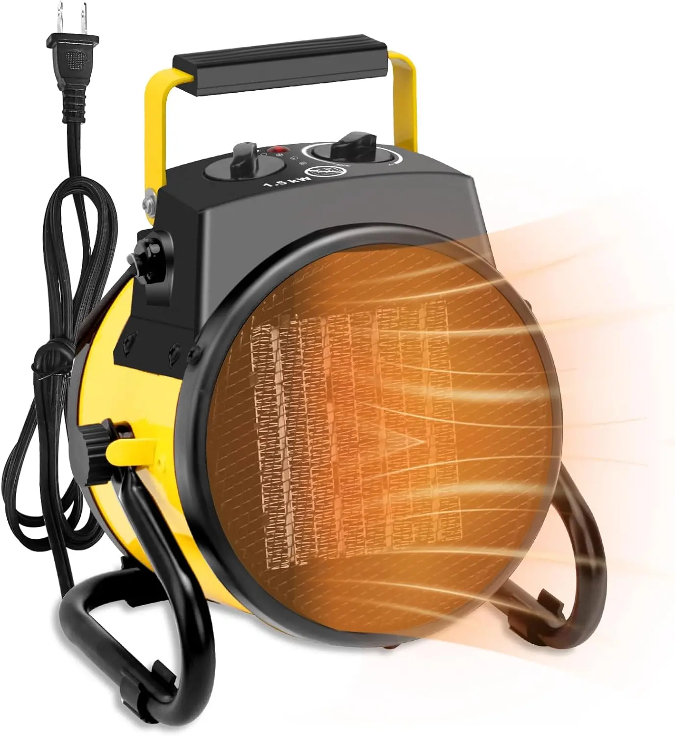 Портативный гаражный обогреватель мощностью 1500 Вт, электрический уличный обогреватель с быстрым нагревом и защитой от перегрева, желтый
Портативный гаражный обогреватель мощностью 1500 Вт, электрический уличный обогреватель с быстрым нагревом и защитой от перегрева, желтый