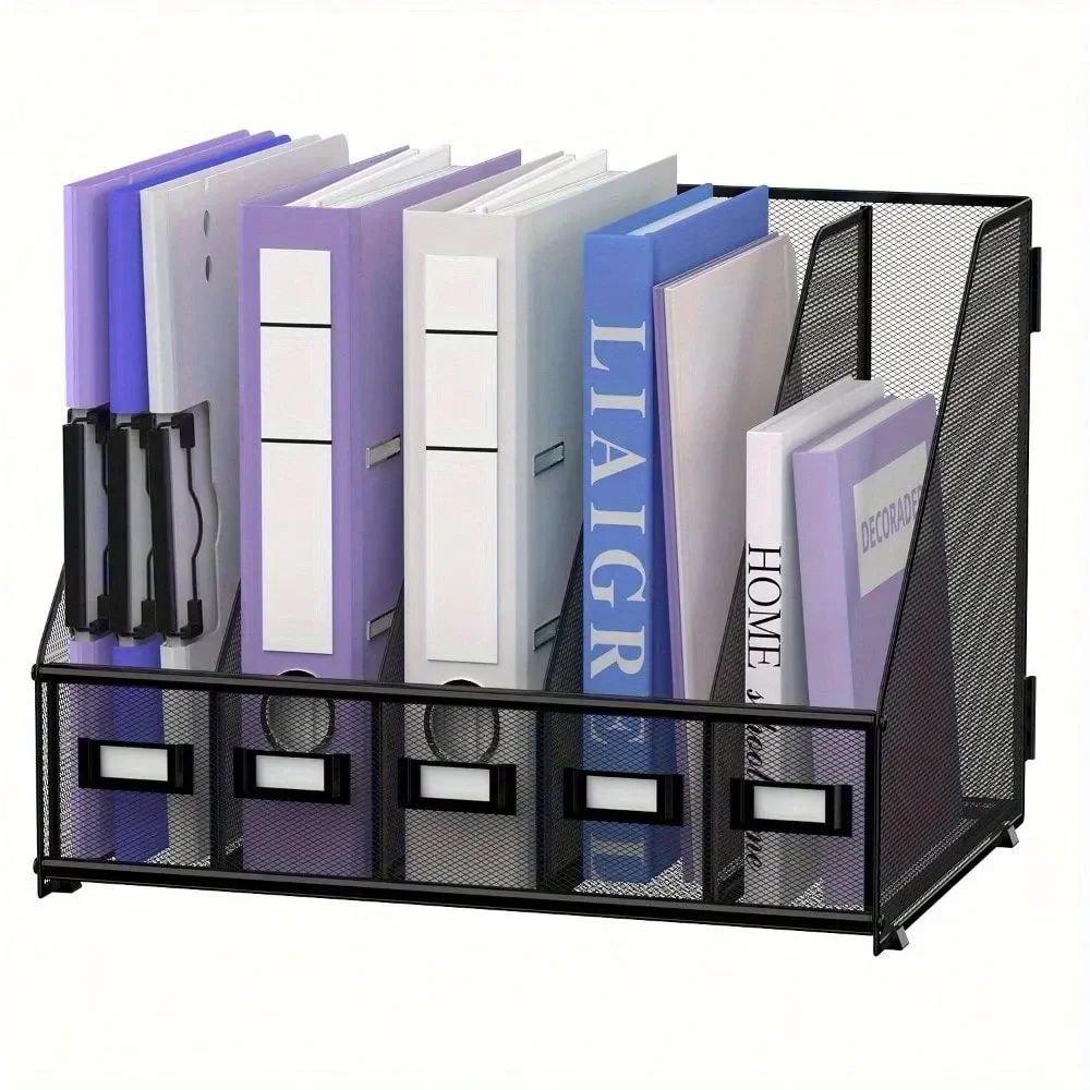 Desktop Storage Box With Five Vertical Compartments, Metal Desktop File Storage Box, Desktop File Storage Box, Increasing Stora
Desktop Storage Box With Five Vertical Compartments, Metal Desktop File Storage Box, Desktop File Storage Box, Increasing Stora