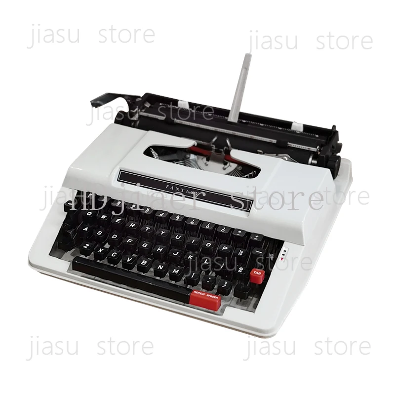 1980s Retro Off-White English Mechanical Typewriter, Medieval Vintage Style Normal Working Condition
1980s Retro Off-White English Mechanical Typewriter, Medieval Vintage Style Normal Working Condition