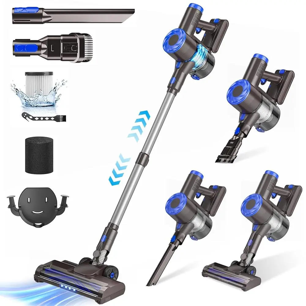 Cordl Vacuum Cleaner, Super Power Suction Sti Vacuum Cleaners With 2200 Mah Battery,8-In-1 Lightweight Self-Standing, 35 Mins
Cordl Vacuum Cleaner, Super Power Suction Sti Vacuum Cleaners With 2200 Mah Battery,8-In-1 Lightweight Self-Standing, 35 Mins