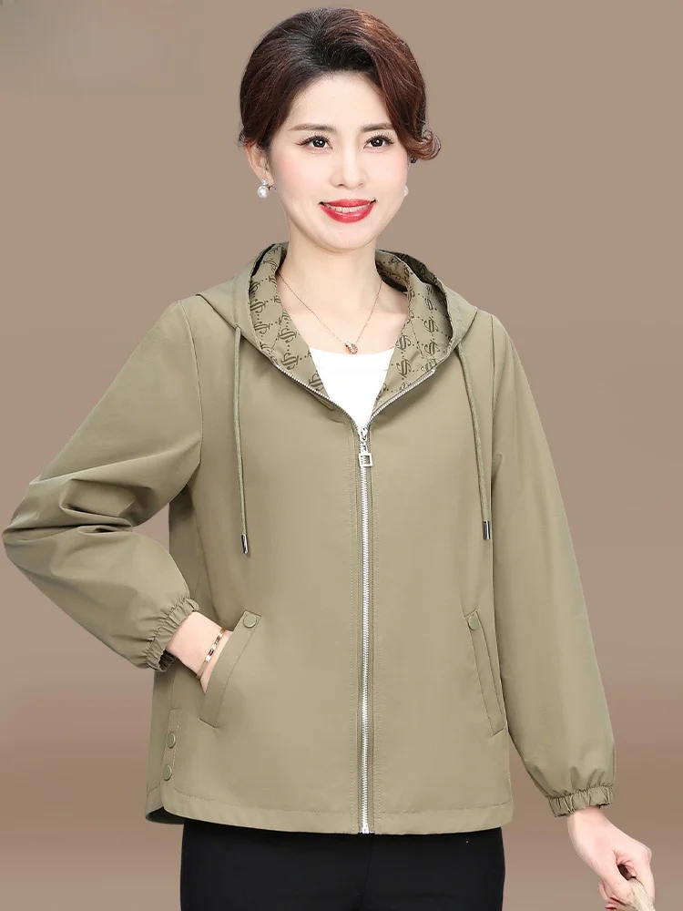 Повседневная весенняя куртка с капюшоном для женщин среднего возраста, больших размеров, модная, свободного кроя, из смесового полиэстера, на молнии, цветная
Повседневная весенняя куртка с капюшоном для женщин среднего возраста, больших размеров, модная, свободного кроя, из смесового полиэстера, на молнии, цветная