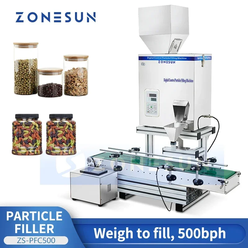 ZONESUN Automatic Digital Control Partical Filling Machine Granule Packing Machine Rice Nut Bean Packaging Equipment ZS-PFC500
ZONESUN Automatic Digital Control Partical Filling Machine Granule Packing Machine Rice Nut Bean Packaging Equipment ZS-PFC500
