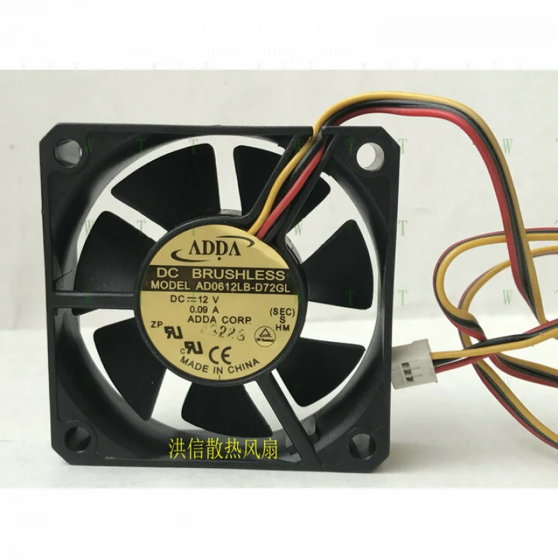 H 1 шт. ADDA вентилятор AD0612LB-D72GL DC 12 В 0,09 А 6015 6 см 3-контактный охлаждающий вентилятор
H 1 шт. ADDA вентилятор AD0612LB-D72GL DC 12 В 0,09 А 6015 6 см 3-контактный охлаждающий вентилятор