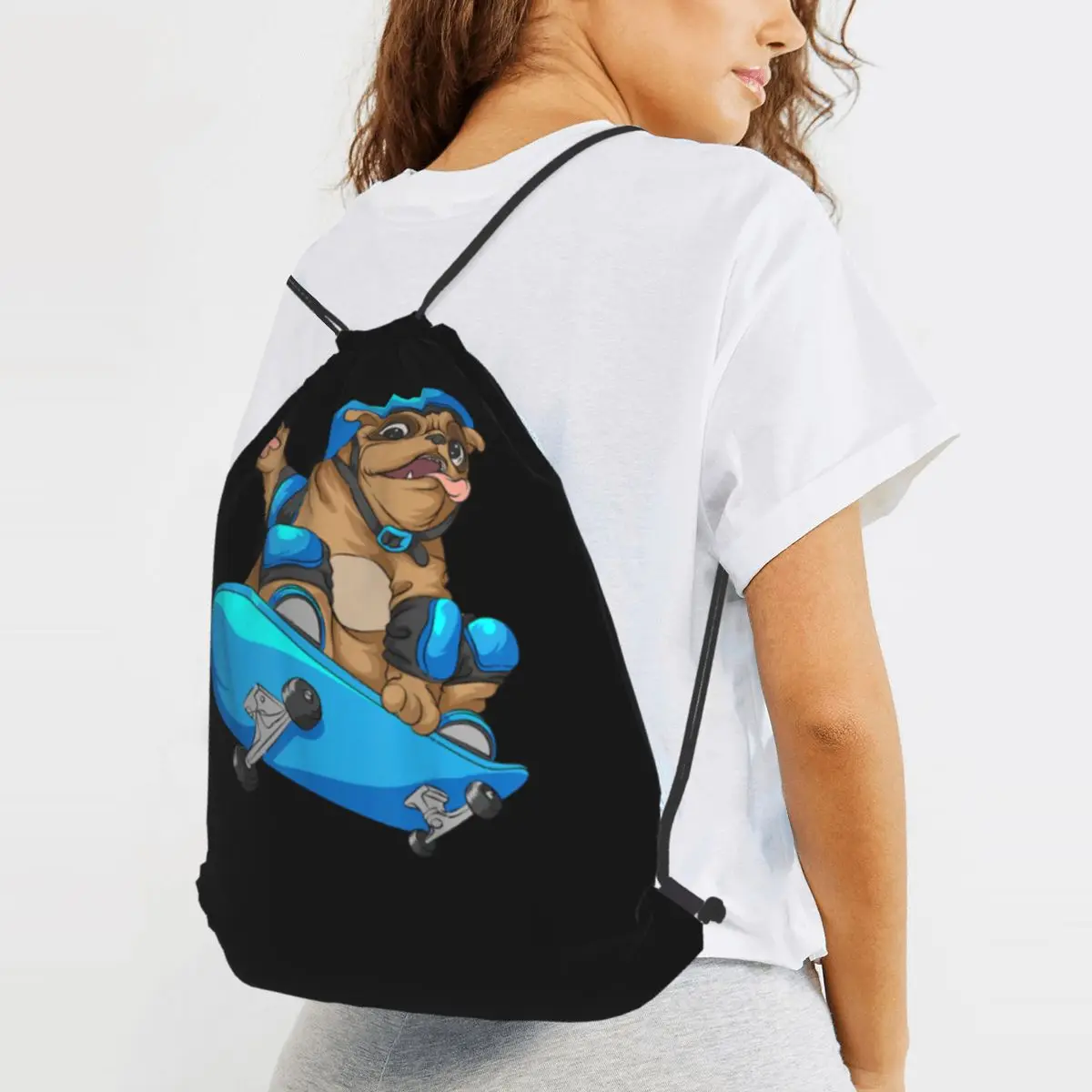 Cute Skateboarding Pug Puppy Backpacks Multi-function Drawstring Bags Storage Bag Book Bags for Travel School
Cute Skateboarding Pug Puppy Backpacks Multi-function Drawstring Bags Storage Bag Book Bags for Travel School