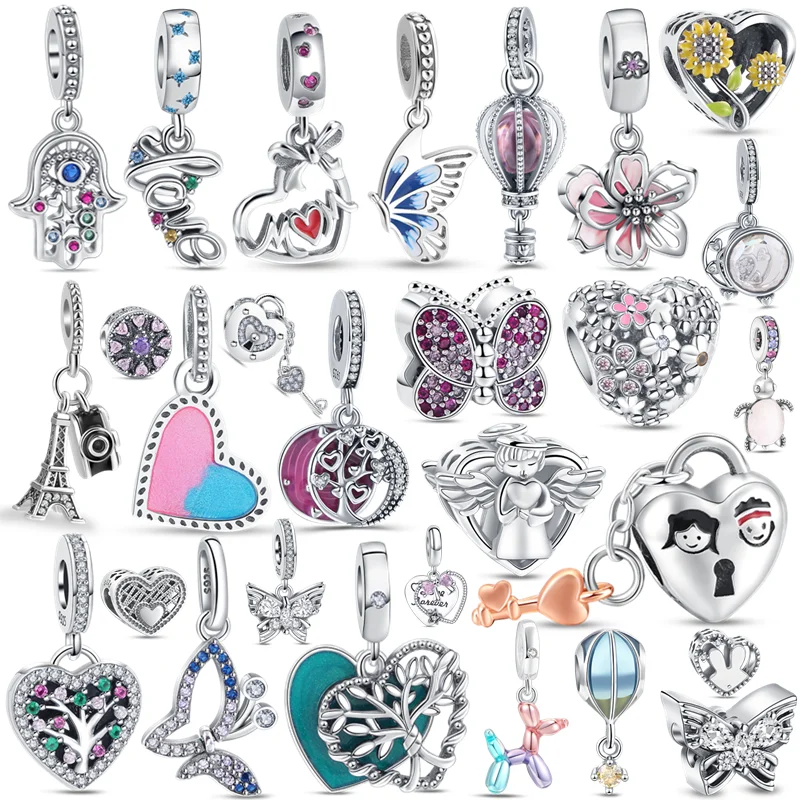 925 Silver Love Angel Mom Butterfly Flower Tree Iron Tower Camera Lock Key Beads Fit Original Pandora Charm Bracelet DIY Jewelry
925 Silver Love Angel Mom Butterfly Flower Tree Iron Tower Camera Lock Key Beads Fit Original Pandora Charm Bracelet DIY Jewelry