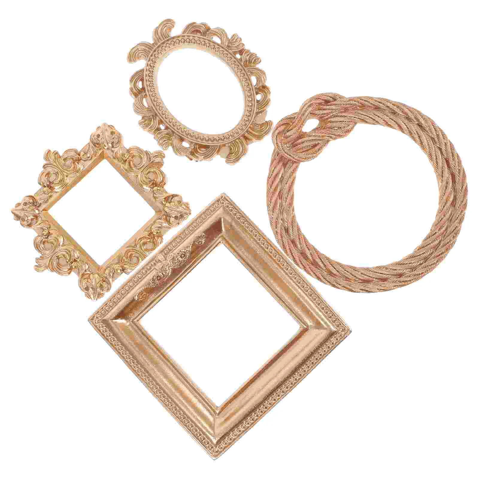 4 Pcs Photo Frame Props Vintage Decor Cute Little Picture Frames Small Golden Resin Mini
4 Pcs Photo Frame Props Vintage Decor Cute Little Picture Frames Small Golden Resin Mini