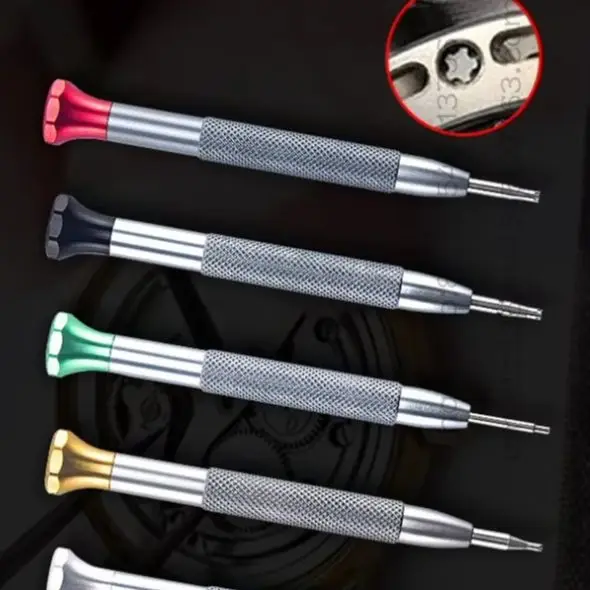 Инструмент для ремонта часов: специальная пятиугольная отвертка для снятия задней крышки корпуса и ремешка (четырехгранный тип)
Инструмент для ремонта часов: специальная пятиугольная отвертка для снятия задней крышки корпуса и ремешка (четырехгранный тип)