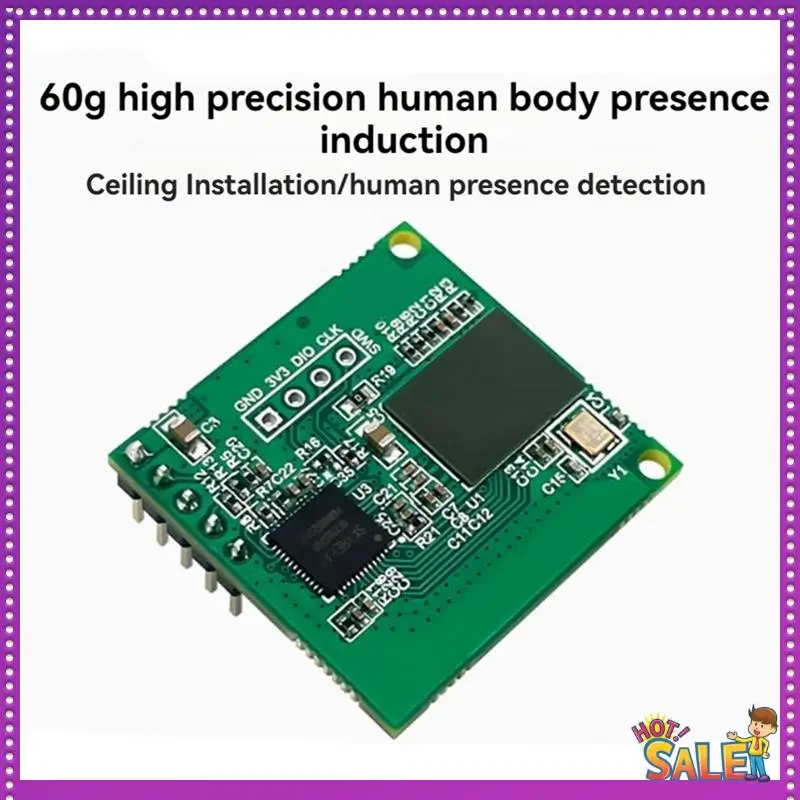 AA87 LD6001B 60 ГГц Mmwave радарный датчик + плата последовательного порта CH340, высокоточный многоцелевой 3D-модуль датчика присутствия человека 
AA87 LD6001B 60 ГГц Mmwave радарный датчик + плата последовательного порта CH340, высокоточный многоцелевой 3D-модуль датчика присутствия человека