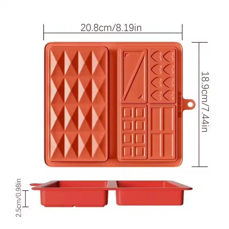 New Chocolate Bar Mold Silicone Thick Chocolate Bar Mold Durable Rectangle Pistachio dubai Chocolate Bar Break Apart Candy Molds
New Chocolate Bar Mold Silicone Thick Chocolate Bar Mold Durable Rectangle Pistachio dubai Chocolate Bar Break Apart Candy Molds