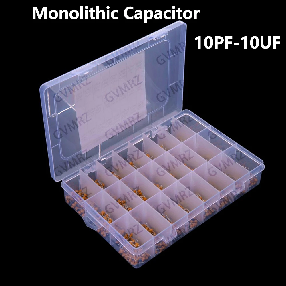 24Values 33NF 47NF 68NF 1200PCS Each 50PCS Monolithic Capacitor Set 10PF-10UF Through-hole 150PF 220PF 104 105 106 100NF
24Values 33NF 47NF 68NF 1200PCS Each 50PCS Monolithic Capacitor Set 10PF-10UF Through-hole 150PF 220PF 104 105 106 100NF