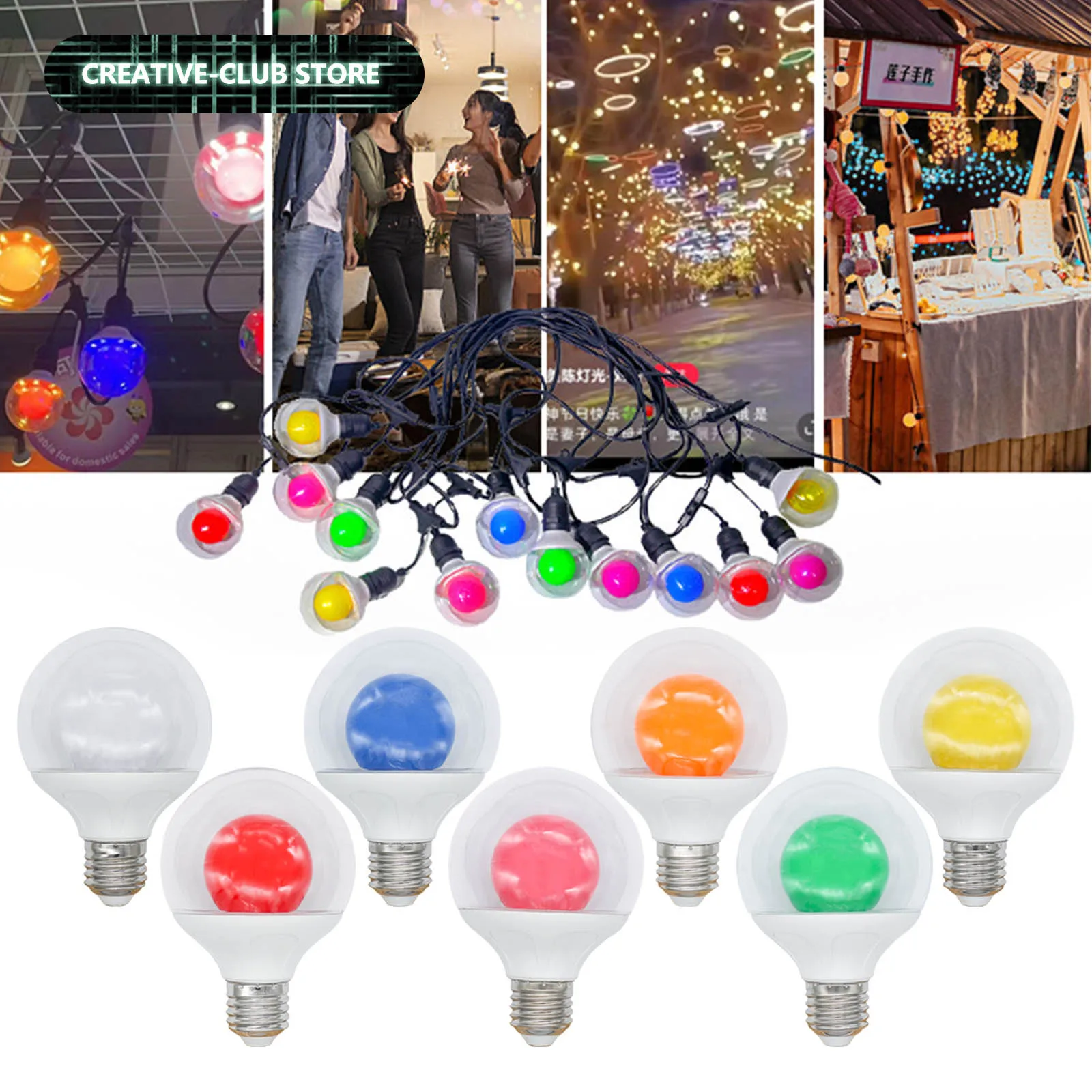E27 LED Light Bulb AC 220V 5W LED Lamps Bulb Waterproof Outdoors Lighting DIY For Halloween Chandeliers String Decorative Light
E27 LED Light Bulb AC 220V 5W LED Lamps Bulb Waterproof Outdoors Lighting DIY For Halloween Chandeliers String Decorative Light