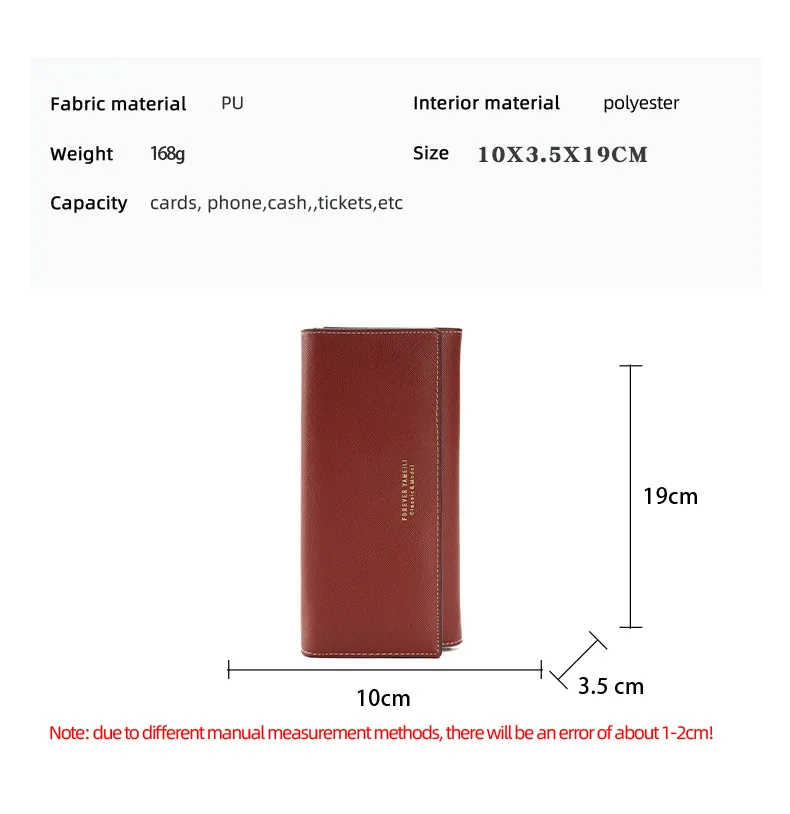 Designer RFID Anti-Theft Long Wallet for Women Fashionable Luxury Pure Color Luxury Goods Store Quality
Designer RFID Anti-Theft Long Wallet for Women Fashionable Luxury Pure Color Luxury Goods Store Quality