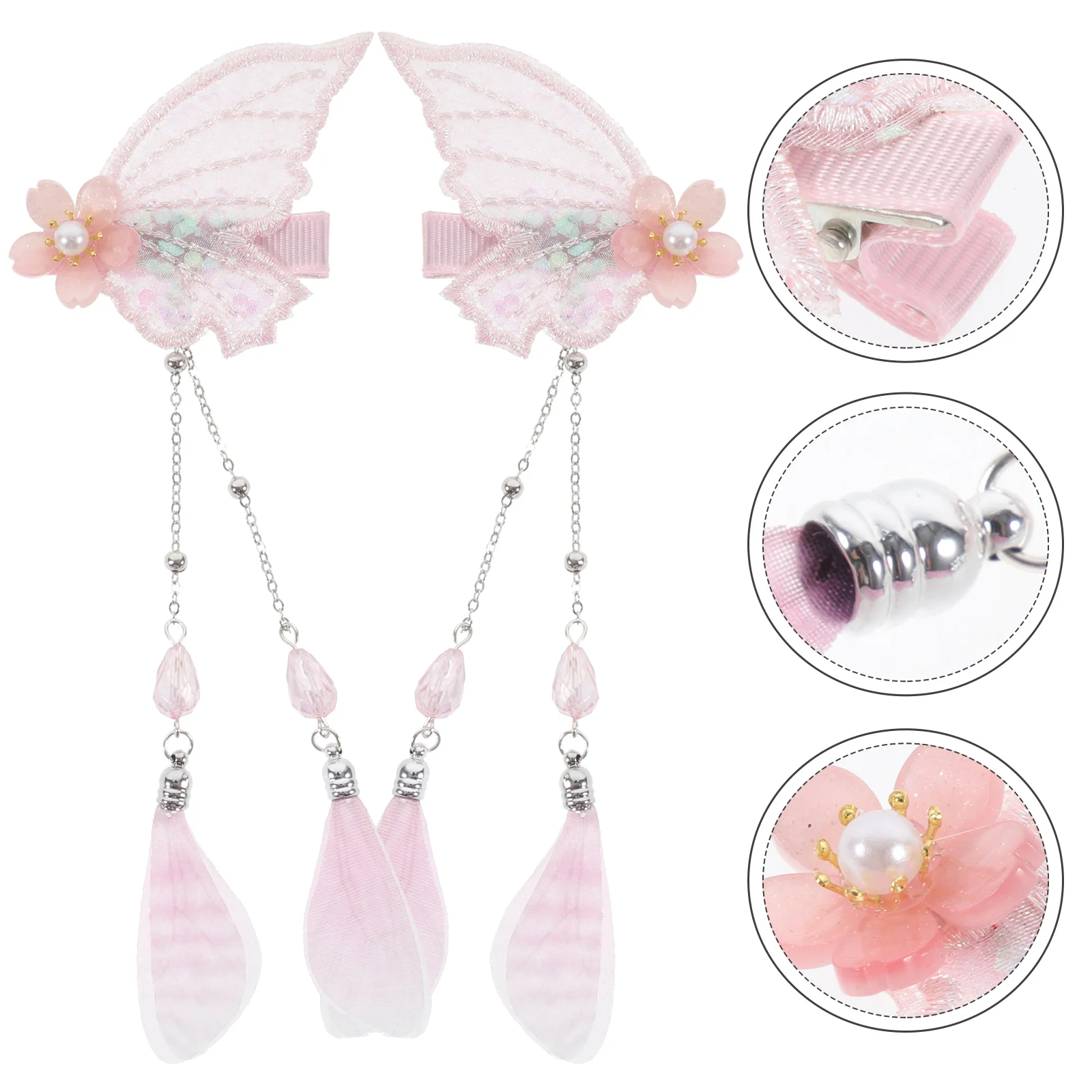 2 Pcs Butterfly Hair Clips Cute Headdress Accessories for Girls Lovely Barrettes Tassel Non Damaging Easy to Use Gifts
2 Pcs Butterfly Hair Clips Cute Headdress Accessories for Girls Lovely Barrettes Tassel Non Damaging Easy to Use Gifts