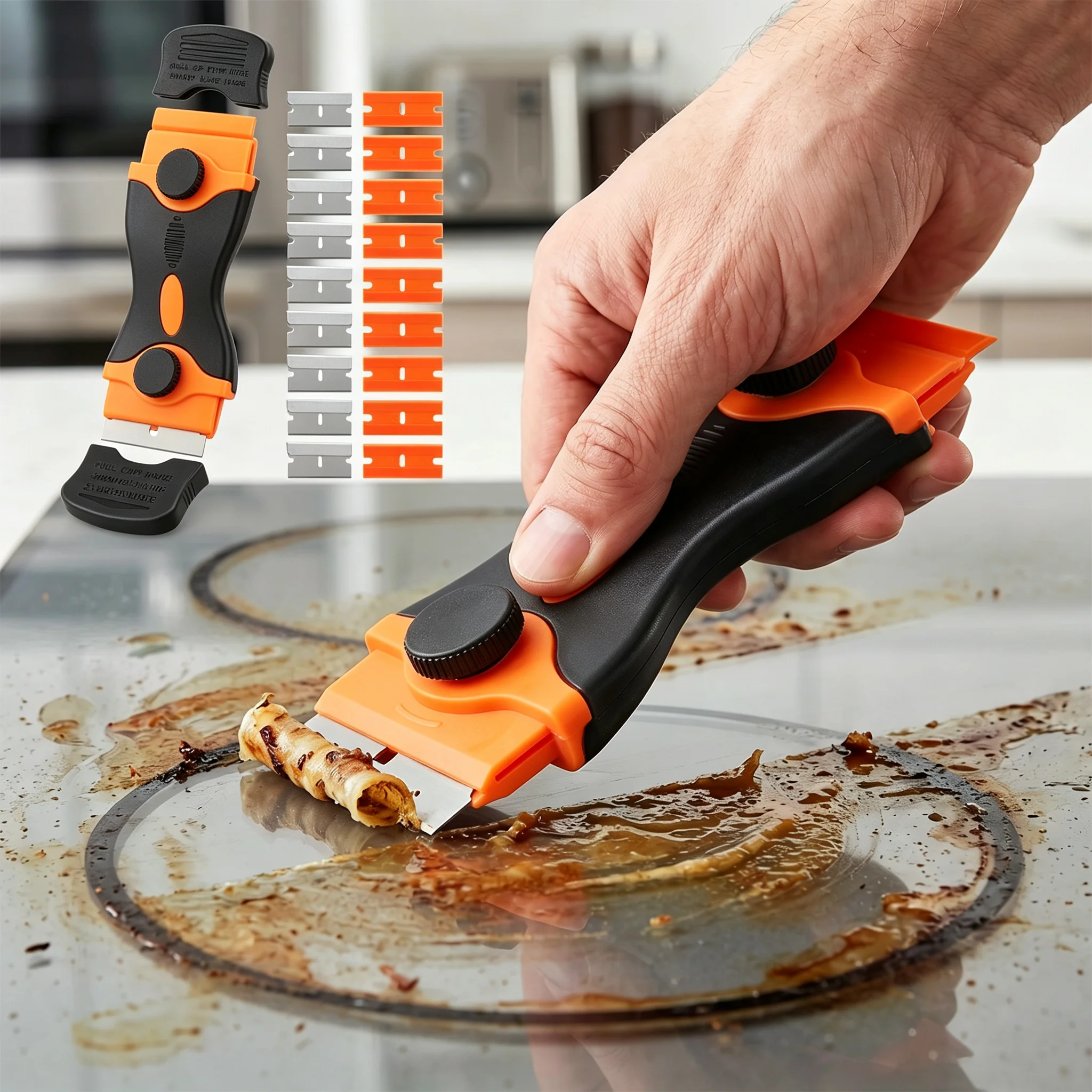 Double Head Blade Scraper Plastic & Metal Scraper Remover Tool with Blades for Labels Stickers Decals Tint Vinyl Removal Grease
Double Head Blade Scraper Plastic & Metal Scraper Remover Tool with Blades for Labels Stickers Decals Tint Vinyl Removal Grease