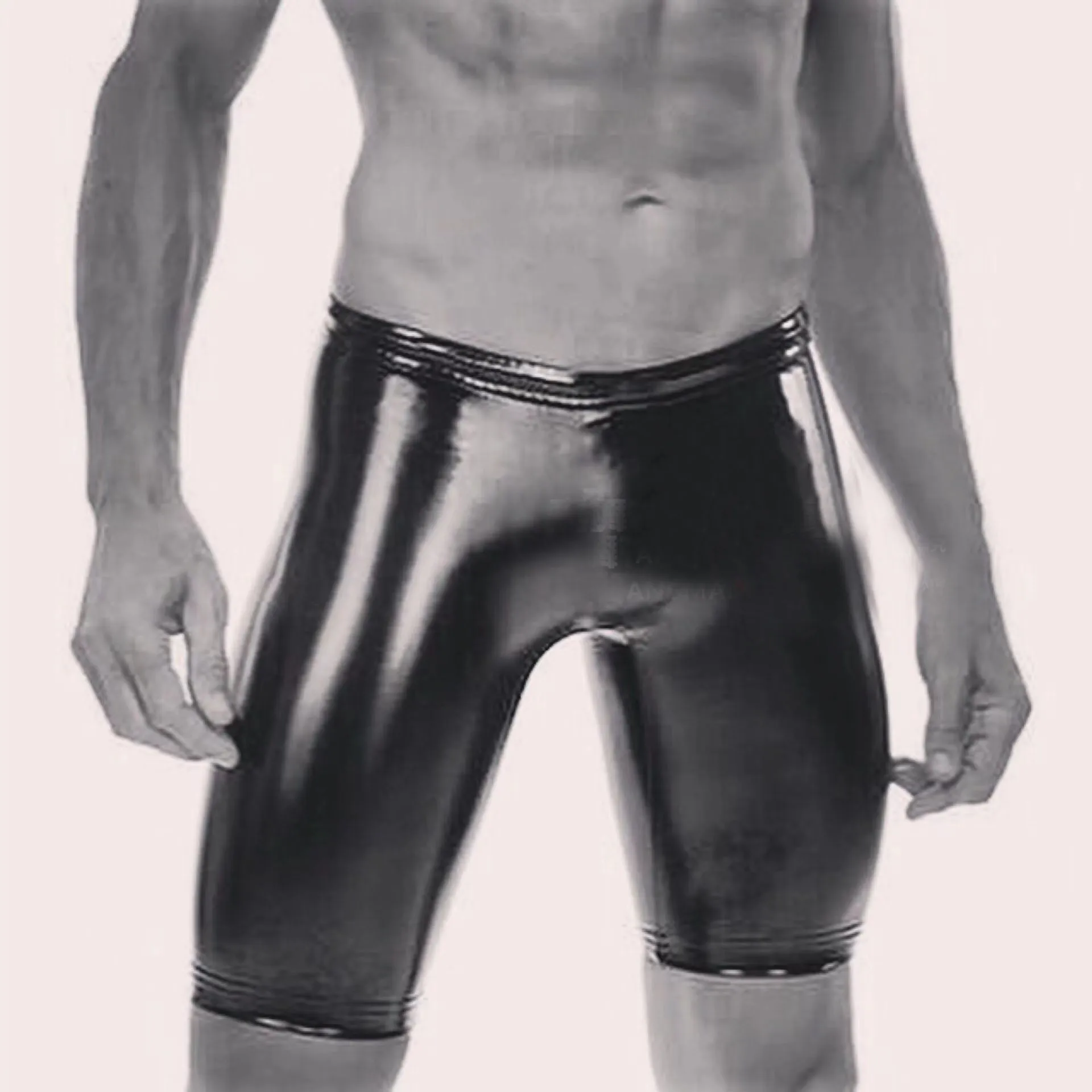 All-match Tight Shorts Men's Elastic Patent Leather leggings Nightclub bar DS performance Underwear
All-match Tight Shorts Men's Elastic Patent Leather leggings Nightclub bar DS performance Underwear