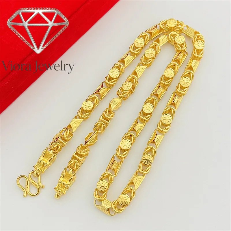 Viora Jewelry 24K real gold jewelry auspicious pattern dragon head necklace for men and women 9999 men's domineering and versati
Viora Jewelry 24K real gold jewelry auspicious pattern dragon head necklace for men and women 9999 men's domineering and versati