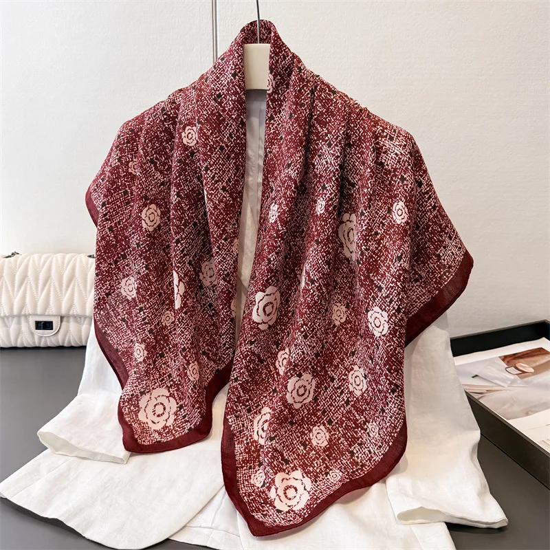 Large 90x90cm Square Luxury Fashion Fine Machine Stitch Retro Vintage Scarf Luxury Silk-Like Fabric Office Business Style Hijab
Large 90x90cm Square Luxury Fashion Fine Machine Stitch Retro Vintage Scarf Luxury Silk-Like Fabric Office Business Style Hijab
