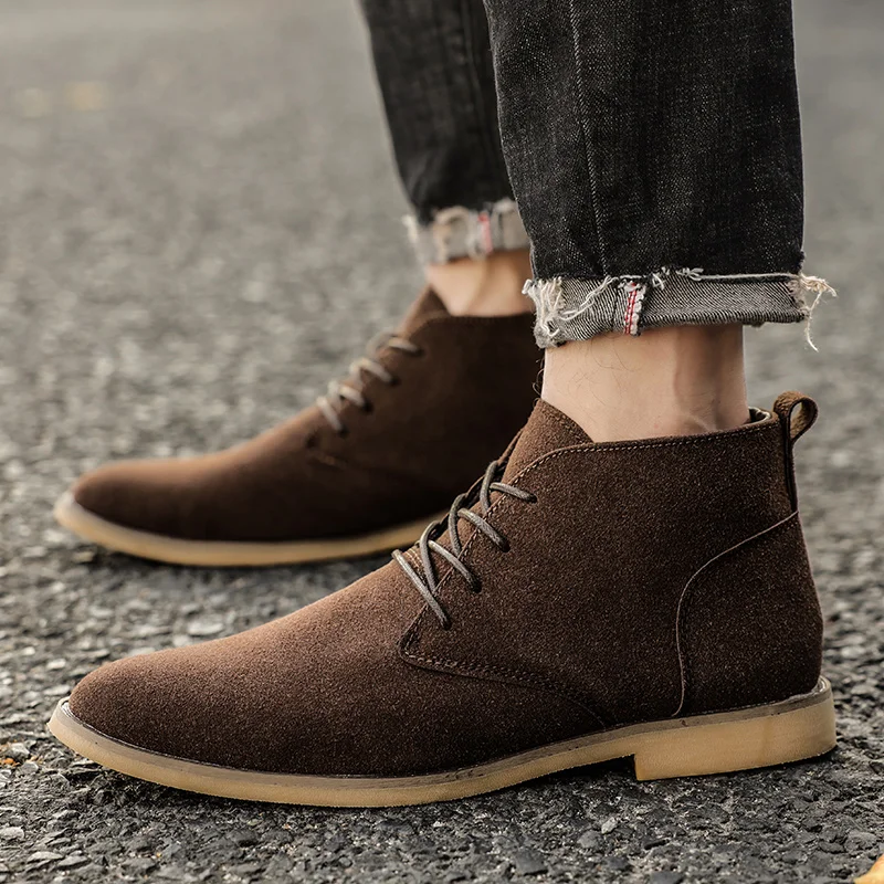 2022 American Style Men Leather Boots Casual Desert Vintage Ankle Boots Men
2022 American Style Men Leather Boots Casual Desert Vintage Ankle Boots Men
