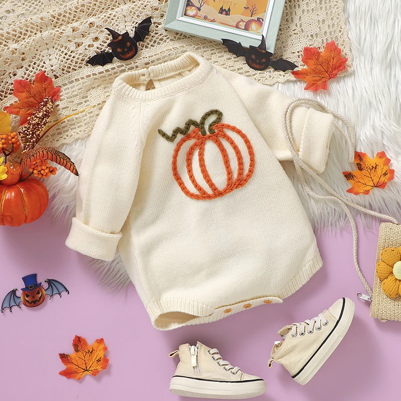 Halloween Baby Bodysuit Knit Infant Chidlren Clothes 0-18M Overalls Long Sleeve Romper Newborn Boys Girls Jumpsuit Funny Pumpkin
Halloween Baby Bodysuit Knit Infant Chidlren Clothes 0-18M Overalls Long Sleeve Romper Newborn Boys Girls Jumpsuit Funny Pumpkin
