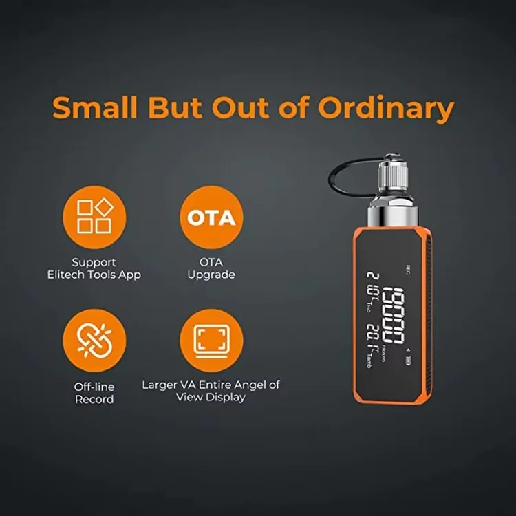 Elitech VGW-Mini Portable Wireless Digital Vacuum Gauge Industrial Grade with Adaptor Portable Electronic Vacuum Pressure Gauge
Elitech VGW-Mini Portable Wireless Digital Vacuum Gauge Industrial Grade with Adaptor Portable Electronic Vacuum Pressure Gauge