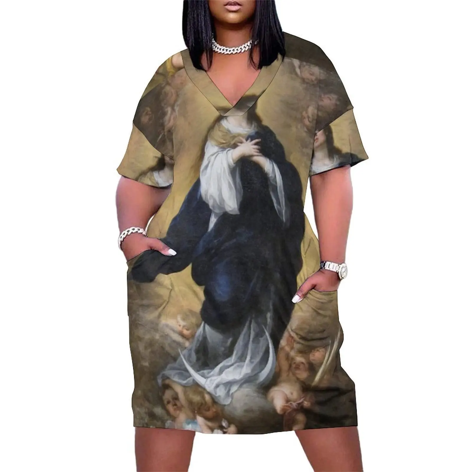 Mary Magdalene vintage painting Loose Pocket Dress beach outfits for women Women's summer suit
Mary Magdalene vintage painting Loose Pocket Dress beach outfits for women Women's summer suit