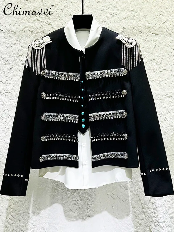 Высококачественная модная тяжелая декоративная куртка, мужской роскошный французский стиль, высококачественный красивый сценический костюм с длинными рукавами
Высококачественная модная тяжелая декоративная куртка, мужской роскошный французский стиль, высококачественный красивый сценический костюм с длинными рукавами