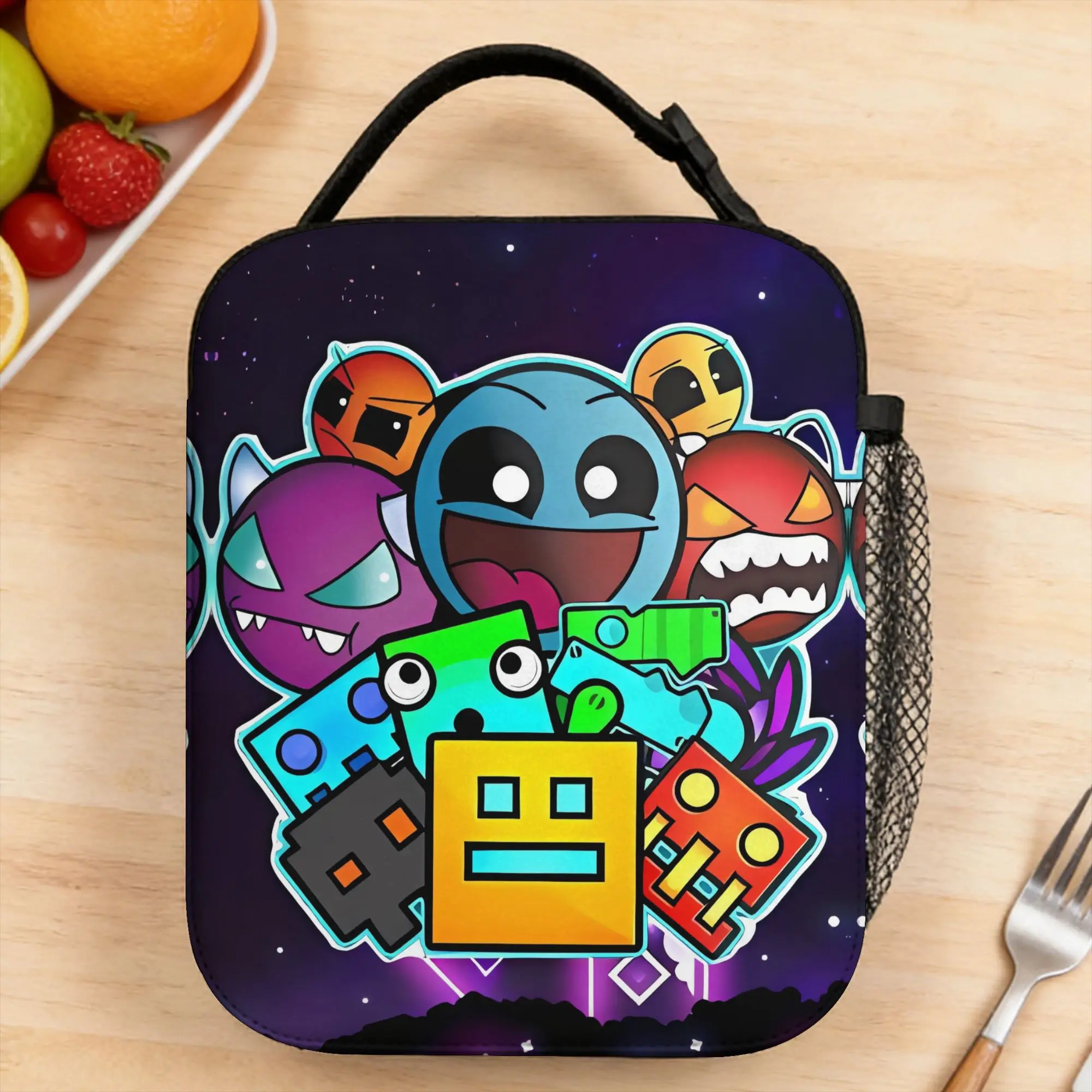 Geometry Dash Game Music Cute Geometric Lunch Bag For Men Graphic Outdoor Picnic Lunch Box Cute Portable Oxford Cooler Bag
Geometry Dash Game Music Cute Geometric Lunch Bag For Men Graphic Outdoor Picnic Lunch Box Cute Portable Oxford Cooler Bag