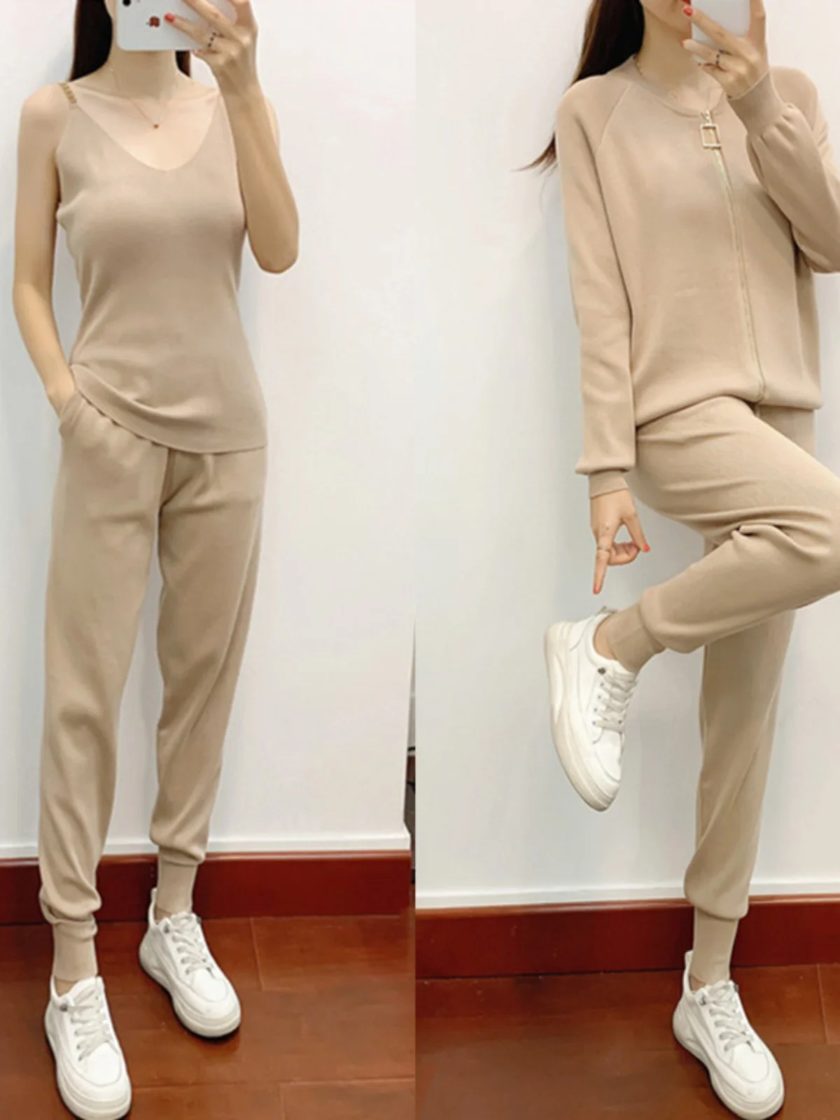 Fashionable Knitted Set 2025 Spring Women's Open Cardigan Vest Pants Three-piece Set Stylish Casual Elegant Long Sleeve Zipper
Fashionable Knitted Set 2025 Spring Women's Open Cardigan Vest Pants Three-piece Set Stylish Casual Elegant Long Sleeve Zipper