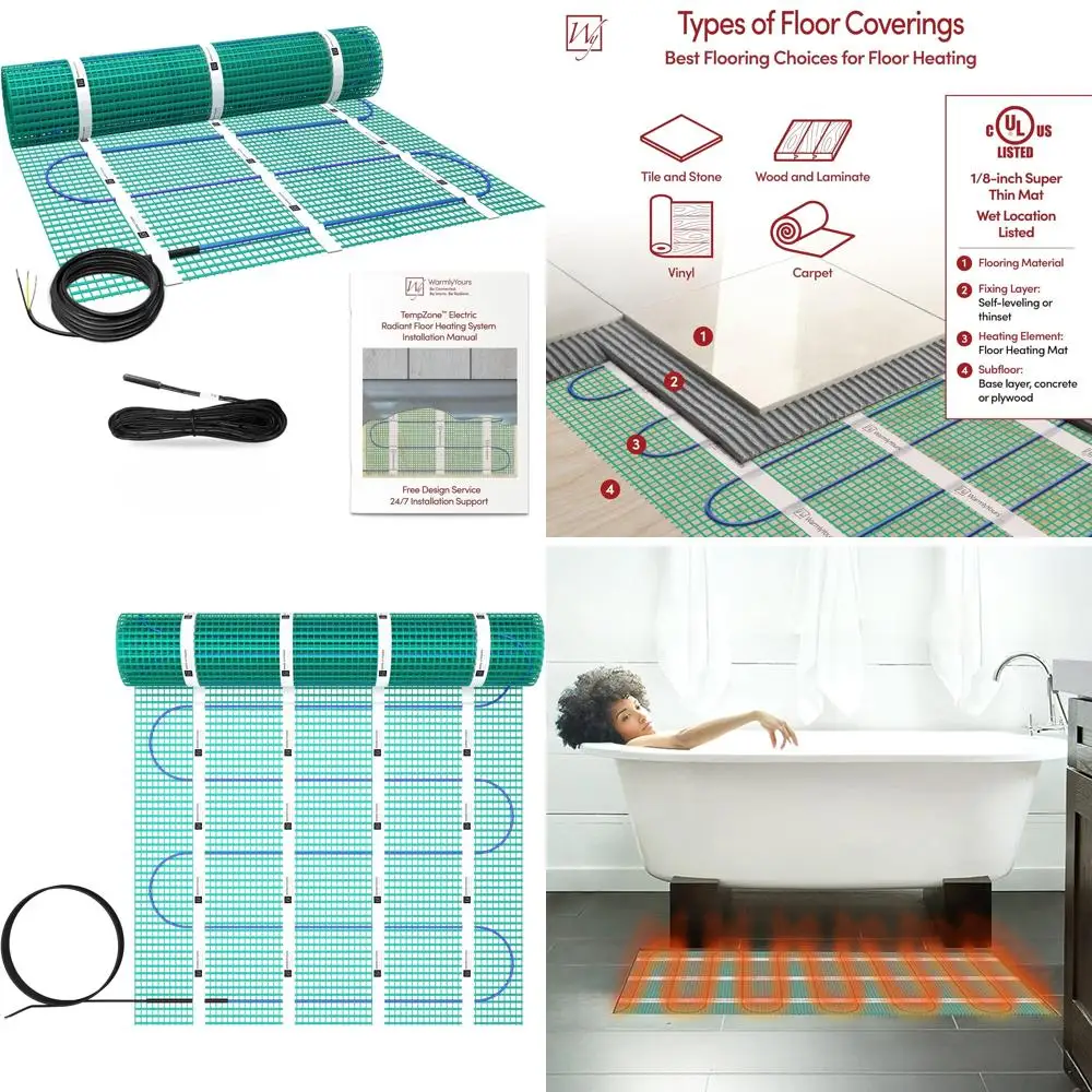 Электрический излучающий коврик для подогрева пола 3x2 фута — быстрый и ровный жар, идеально подходит для установки в полу
Электрический излучающий коврик для подогрева пола 3x2 фута — быстрый и ровный жар, идеально подходит для установки в полу