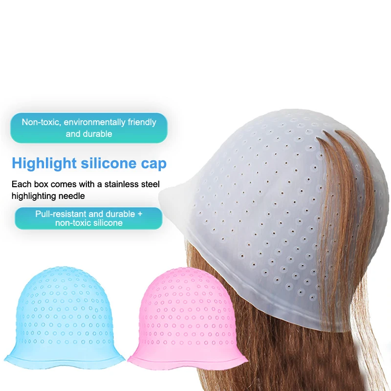 New Hair Coloring Highlighting Cap Reusable Silicone Highlight Cap Pull Through Caps For Hair Dying Frosting Cap With Hook
New Hair Coloring Highlighting Cap Reusable Silicone Highlight Cap Pull Through Caps For Hair Dying Frosting Cap With Hook