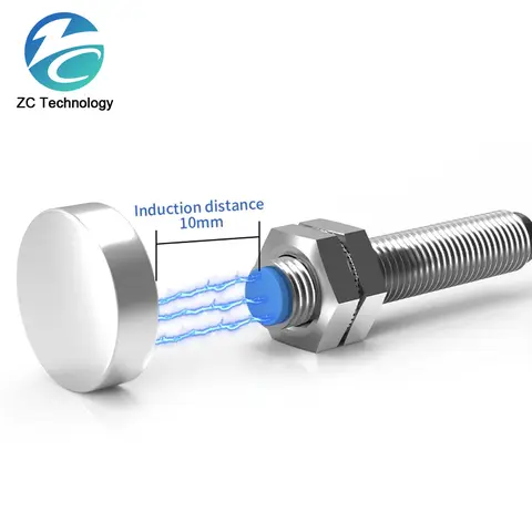 GTRIC Reed Switch Hall Effect Magnetic Proximity Sensor LG08A3 M8 Cylinder Series 5-200V AC DC Universal 2 Wires NO NC