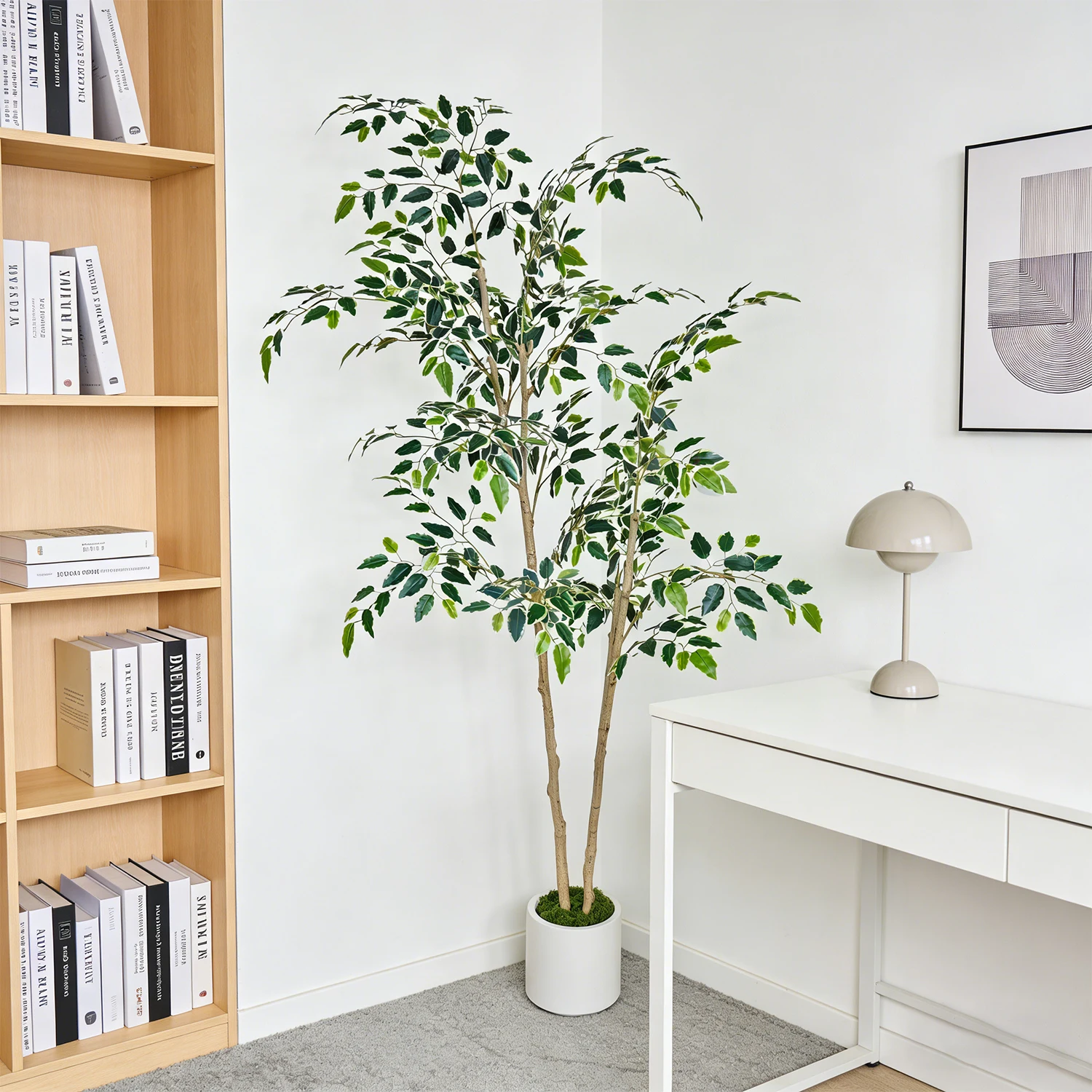 150Cm-170Cm/5.9Ft Artificial Ficus Tree Plant Ornament Fake Plant for Home Office Garden Living Room Decoration Indoor Outdoor
150Cm-170Cm/5.9Ft Artificial Ficus Tree Plant Ornament Fake Plant for Home Office Garden Living Room Decoration Indoor Outdoor