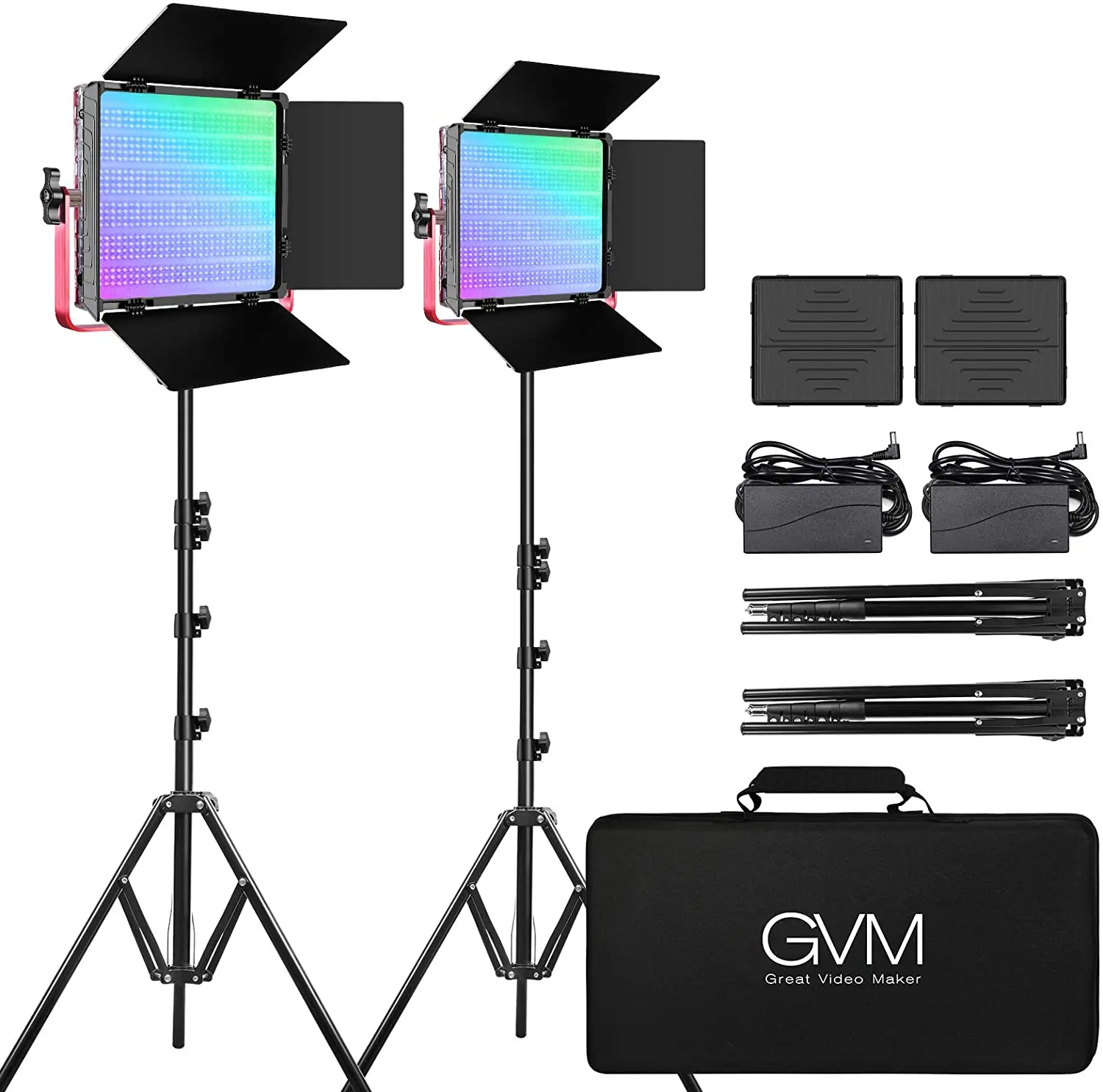 GVM Great VideoMaker 1200D PRO RGB LED Video Light,50W Video Lighting Kit With APP Control, Photography Lighting Kit
GVM Great VideoMaker 1200D PRO RGB LED Video Light,50W Video Lighting Kit With APP Control, Photography Lighting Kit