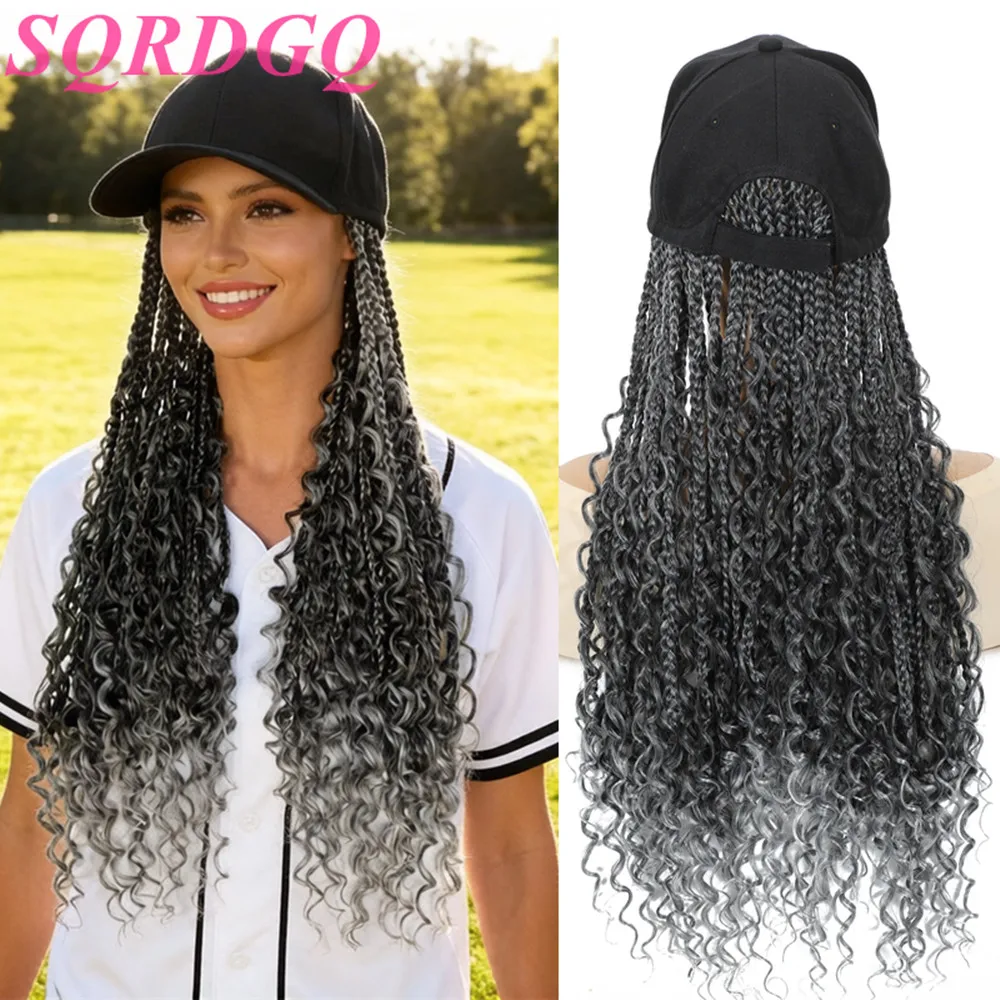 SQRDGQ Synthetic Hair Cap Wig With Long Braiding Hair Baseball Cap Wig 24 Inch Box Braids Hair Extensions With Hat Ombre Color
SQRDGQ Synthetic Hair Cap Wig With Long Braiding Hair Baseball Cap Wig 24 Inch Box Braids Hair Extensions With Hat Ombre Color