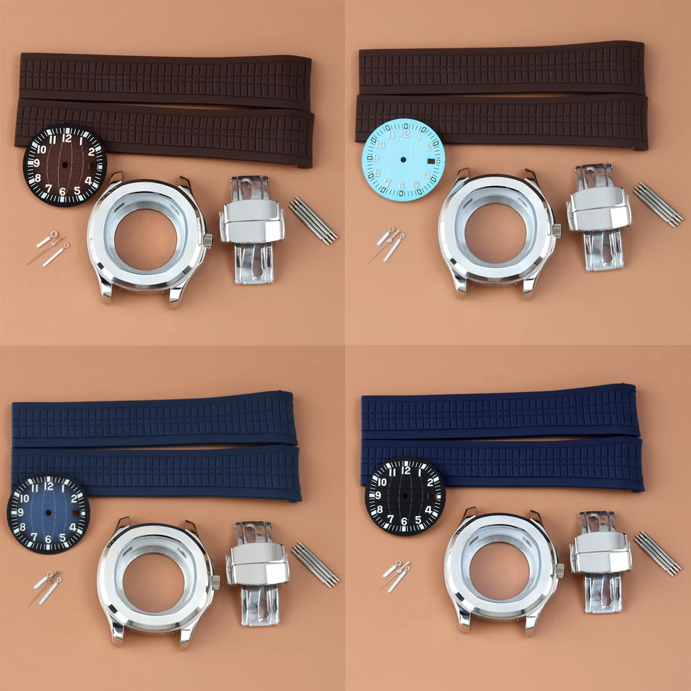 Fit Aquanaut 42mm Silvery Watch Case Stainless Steel 31.5mm Dial Hands Green Luminous For NH35 NH36 Movement Rubber Bracelet
Fit Aquanaut 42mm Silvery Watch Case Stainless Steel 31.5mm Dial Hands Green Luminous For NH35 NH36 Movement Rubber Bracelet