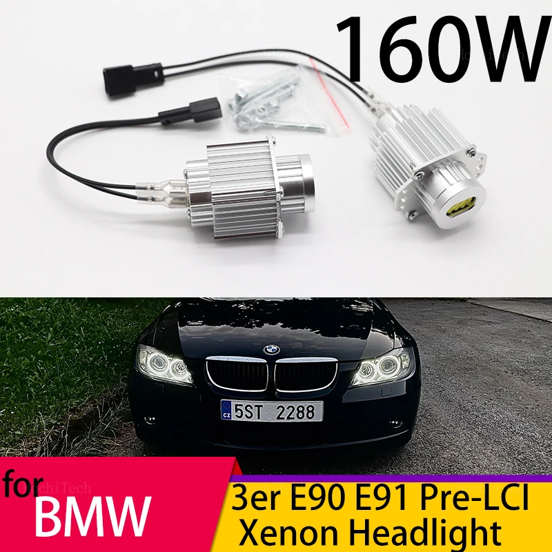 160 Вт светодиодный кольцевой светильник Angel Eye Halo с автоматическим освещением 6000K для BMW E90 E91 3 серии 320i 325i 328i 335i Pre LCI 2004-2008
160 Вт светодиодный кольцевой светильник Angel Eye Halo с автоматическим освещением 6000K для BMW E90 E91 3 серии 320i 325i 328i 335i Pre LCI 2004-2008