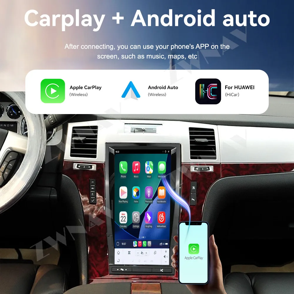 Android 13 Carplay Car Radio 13.6 inch Touch Screen For Cadillac Escalade 2007-2014 GPS Navigation Multimedia Player Head Unit
Android 13 Carplay Car Radio 13.6 inch Touch Screen For Cadillac Escalade 2007-2014 GPS Navigation Multimedia Player Head Unit