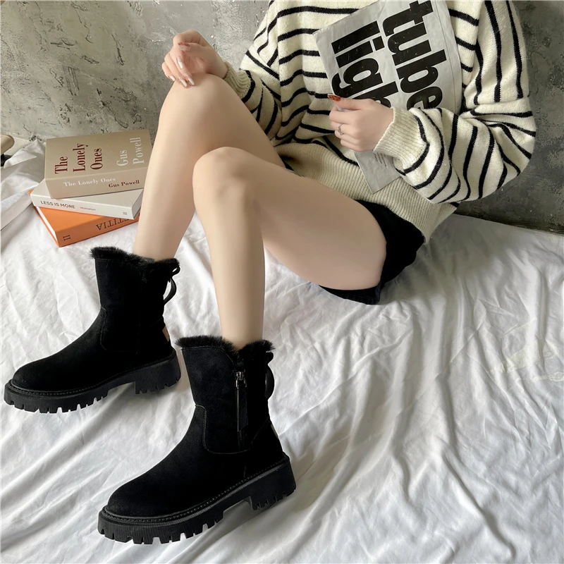 Snow Boots Winter 2022 New Fashion Plus Size Women's Shoes Velvet Warm Thick Boots Black Furry Cotton Shoes Women's Boots Mujer
Snow Boots Winter 2022 New Fashion Plus Size Women's Shoes Velvet Warm Thick Boots Black Furry Cotton Shoes Women's Boots Mujer