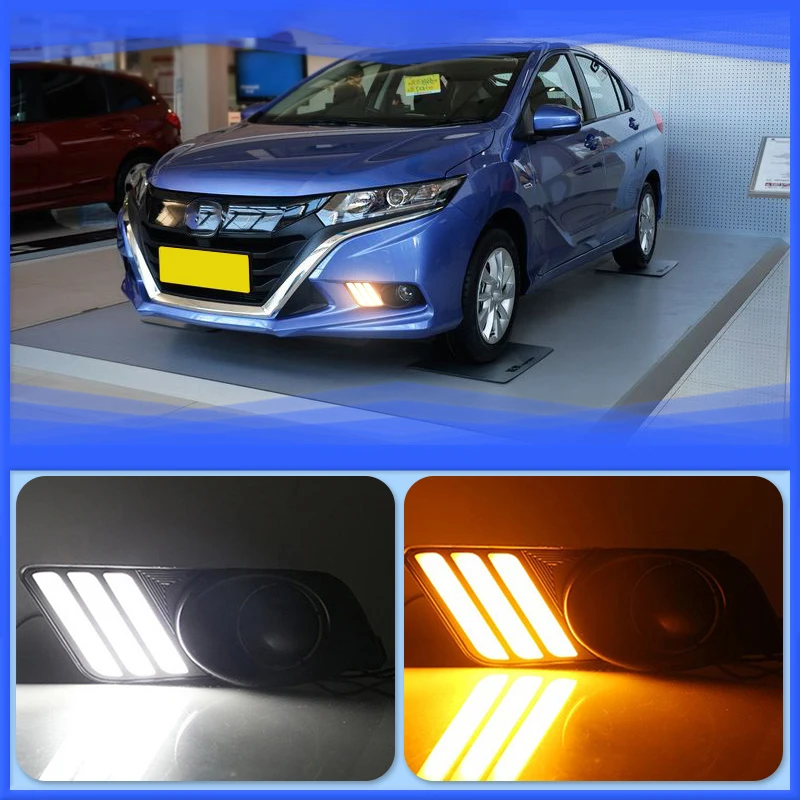 Светодиодные дневные ходовые огни дневного света для Honda Gienia 2017 2018 с желтыми поворотными сигналами + диммер и синей подсветкой
Светодиодные дневные ходовые огни дневного света для Honda Gienia 2017 2018 с желтыми поворотными сигналами + диммер и синей подсветкой