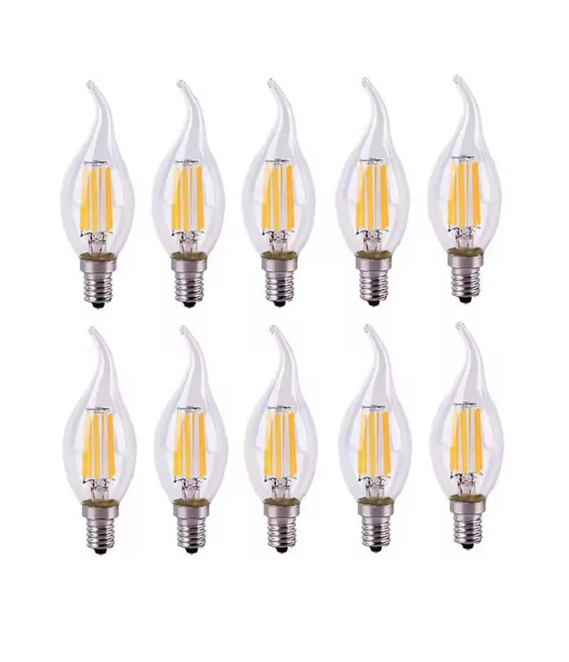 8PCS Led Dimmable Candle light C35 Frosted E14 220V 4W 6W Warm white 2700K Filament Bulbs Lamp For Chandelier Lighting
8PCS Led Dimmable Candle light C35 Frosted E14 220V 4W 6W Warm white 2700K Filament Bulbs Lamp For Chandelier Lighting