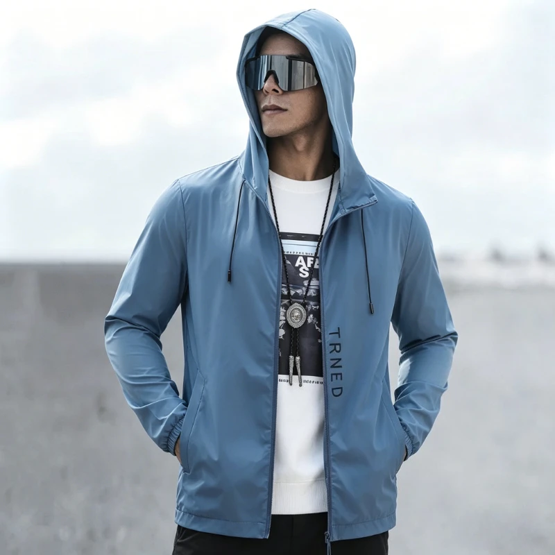 Men's Hooded Sunscreen Breathable Jacket UPF50+ UV Protection Sunburn Coat for Couple Comfortable Sports Sun Protection Clothing
Men's Hooded Sunscreen Breathable Jacket UPF50+ UV Protection Sunburn Coat for Couple Comfortable Sports Sun Protection Clothing