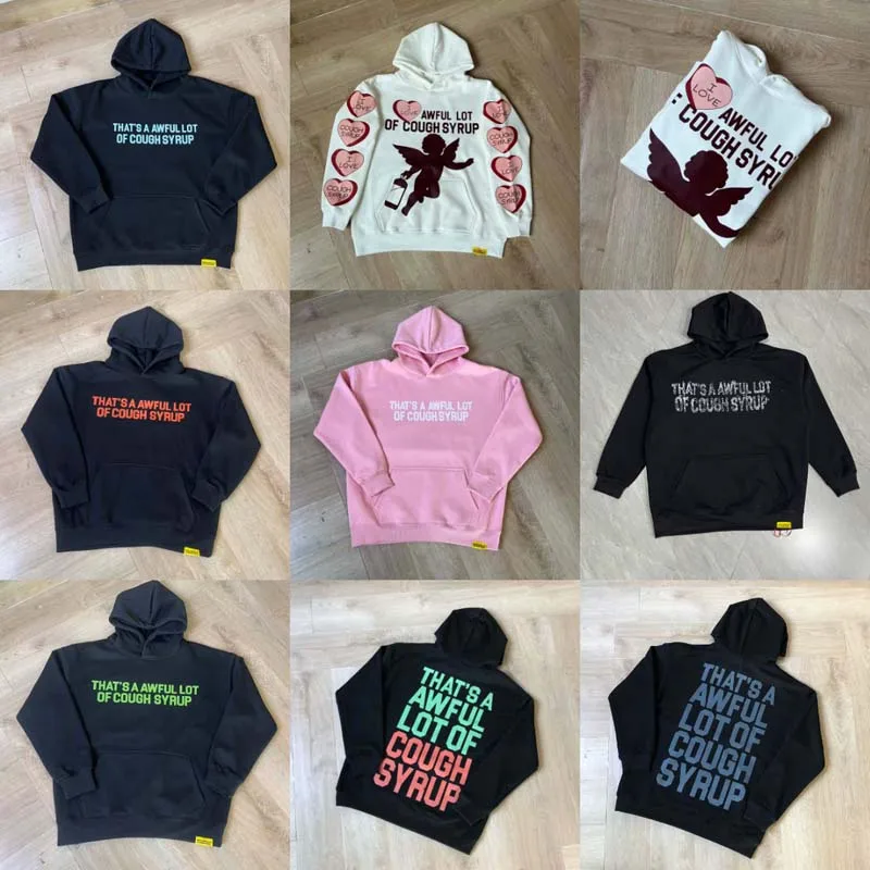 26SS Streetwear THAT'S A AWFUL LOT OF COUGH SYRUP Hoodie Casual Loose Pocket Print Pullover High Quality Sweatshirt
26SS Streetwear THAT'S A AWFUL LOT OF COUGH SYRUP Hoodie Casual Loose Pocket Print Pullover High Quality Sweatshirt