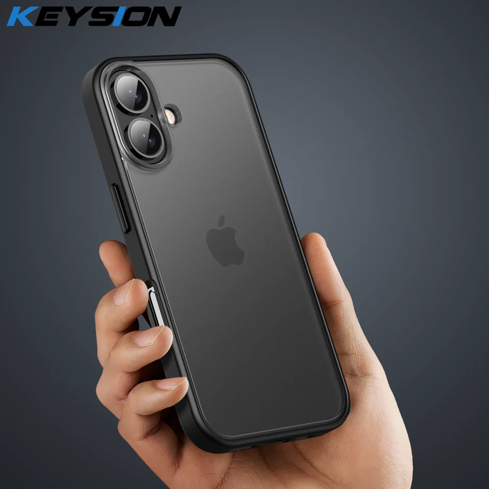 KEYSION Transparent Matte Case for iPhone 16 Plus High Quality Translucent Silicone+PC Shockproof Phone Back Cover for iPhone 15
KEYSION Transparent Matte Case for iPhone 16 Plus High Quality Translucent Silicone+PC Shockproof Phone Back Cover for iPhone 15