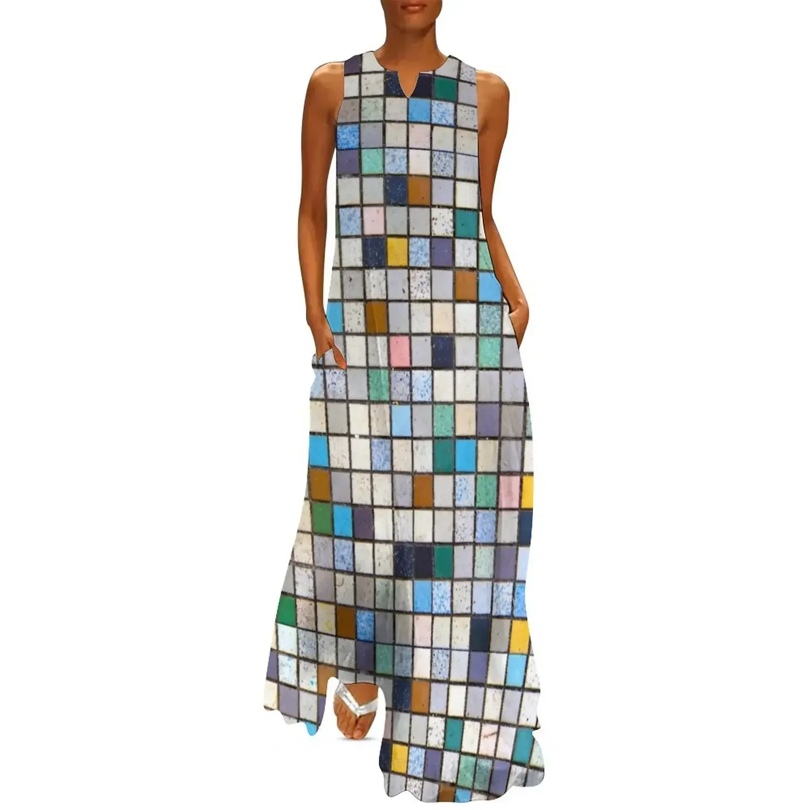 Multicolor Squares Mosaic Pattern Long Dress women formal occasion dresses Dress
Multicolor Squares Mosaic Pattern Long Dress women formal occasion dresses Dress