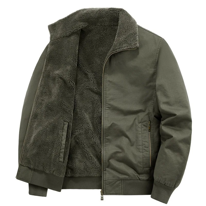 Новая мужская двусторонняя куртка из хлопка с флисовой подкладкой, рабочая одежда больших размеров, морозостойкая, с подкладкой из овечьего флиса, теплая хлопковая куртка для мужчин
Новая мужская двусторонняя куртка из хлопка с флисовой подкладкой, рабочая одежда больших размеров, морозостойкая, с подкладкой из овечьего флиса, теплая хлопковая куртка для мужчин