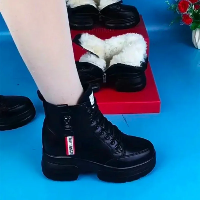 Winter Fashion High Platform Boots Leather High Wedges Ankle Boots Women 2023 New Female Punk Style High Heels Shoes for Woman
Winter Fashion High Platform Boots Leather High Wedges Ankle Boots Women 2023 New Female Punk Style High Heels Shoes for Woman
